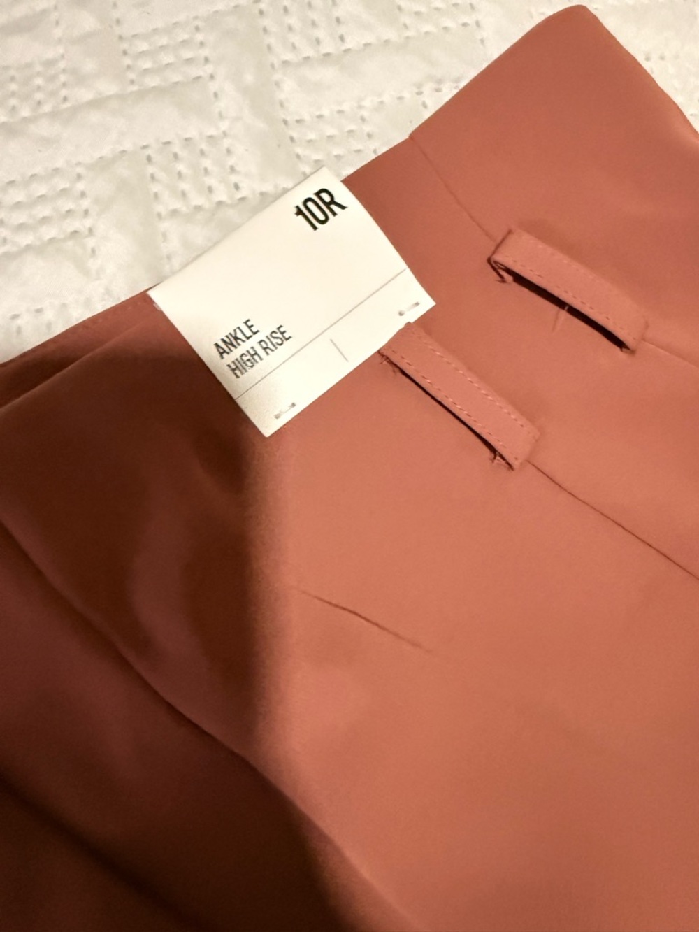 Express Women's Ankle High Rise Cropped Pants - Dusty Rose